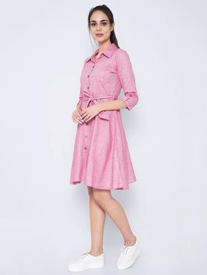 tie front a-line dress - 17173068 - Standard Image - 2