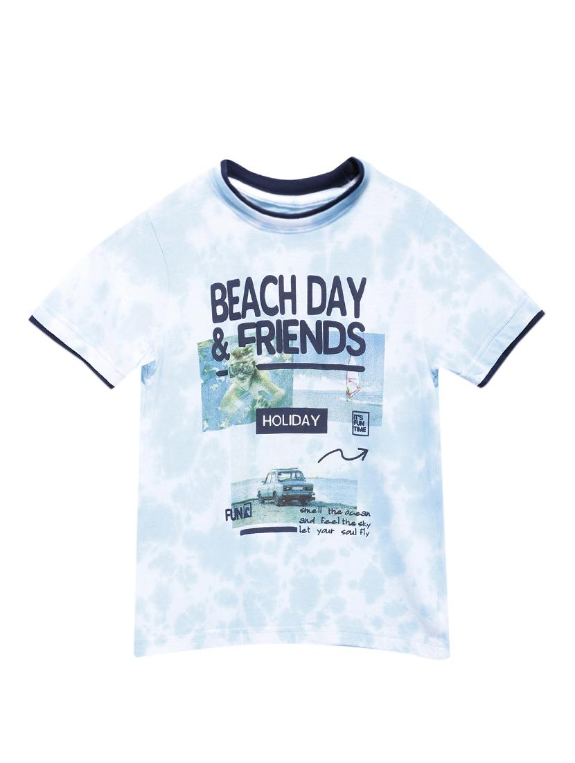 blue cotton tshirt - 17173105 - Zoom Image - 1
