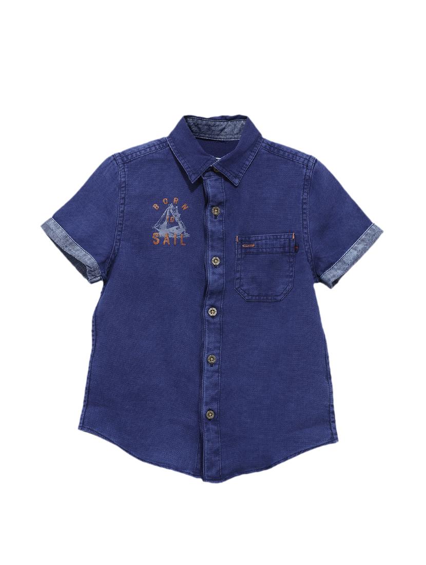 blue cotton shirt - 17173141 - Zoom Image - 1