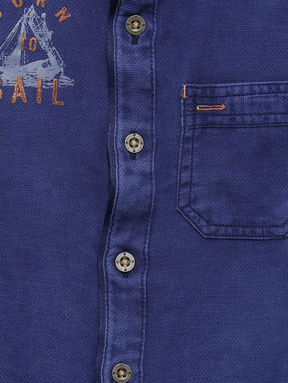blue cotton shirt - 17173141 - Zoom Image - 3