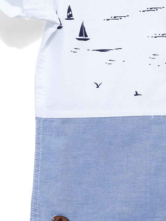 blue cotton shirt - 17173149 - Zoom Image - 3