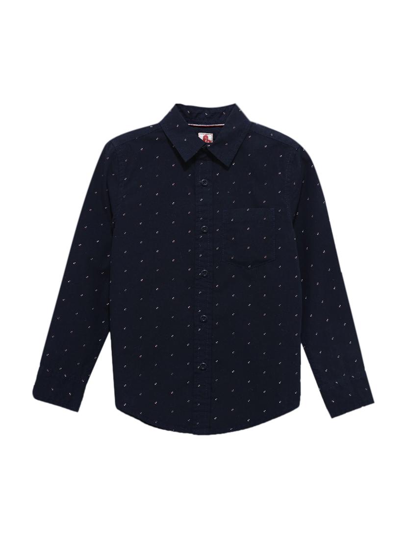 navy blue cotton shirt - 17173150 - Zoom Image - 1