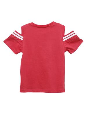 red cotton blend regular tops & tee - 17173198 - Standard Image - 2
