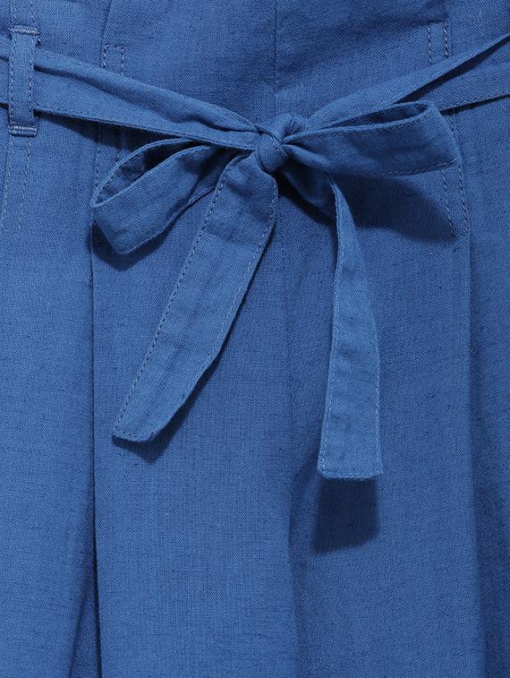 blue viscose palazzo trouser - 17173212 - Zoom Image - 3