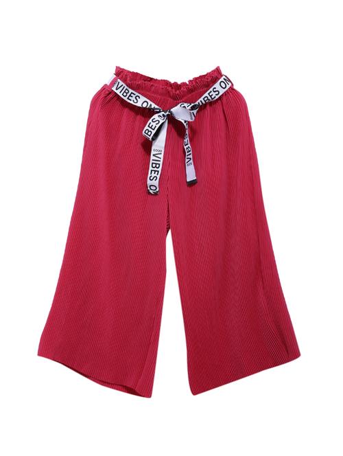 pink polyester palazzo trouser - 17173215 - Standard Image - 1