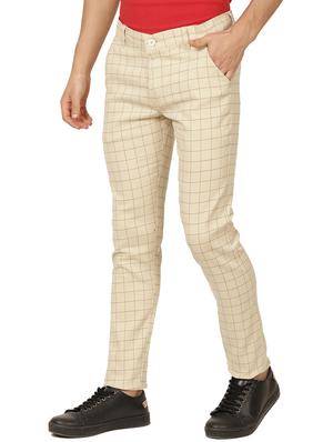 beige checkered chinos - 17173601 - Standard Image - 2