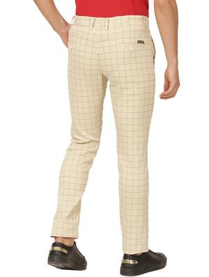 beige checkered chinos - 17173601 - Standard Image - 3