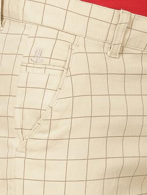 beige checkered chinos - 17173601 - Standard Image - 5