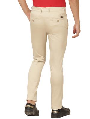 beige solid chinos - 17173604 - Standard Image - 3