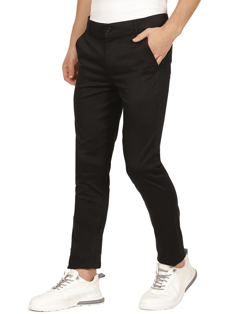 black solid chinos - 17173606 - Zoom Image - 2