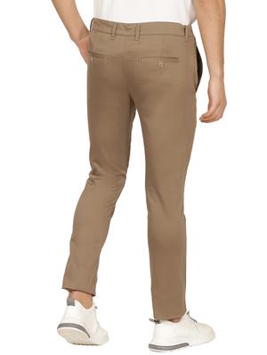 beige solid chinos - 17173607 - Standard Image - 3