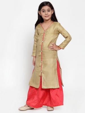 gold silk blend lehnga choli - 17173636 - Standard Image - 2