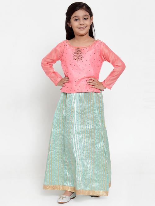 pink silk blend lehnga choli - 17173638 - Standard Image - 1