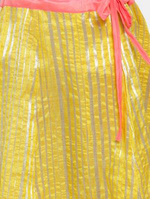pink silk blend lehnga choli - 17173639 - Standard Image - 5