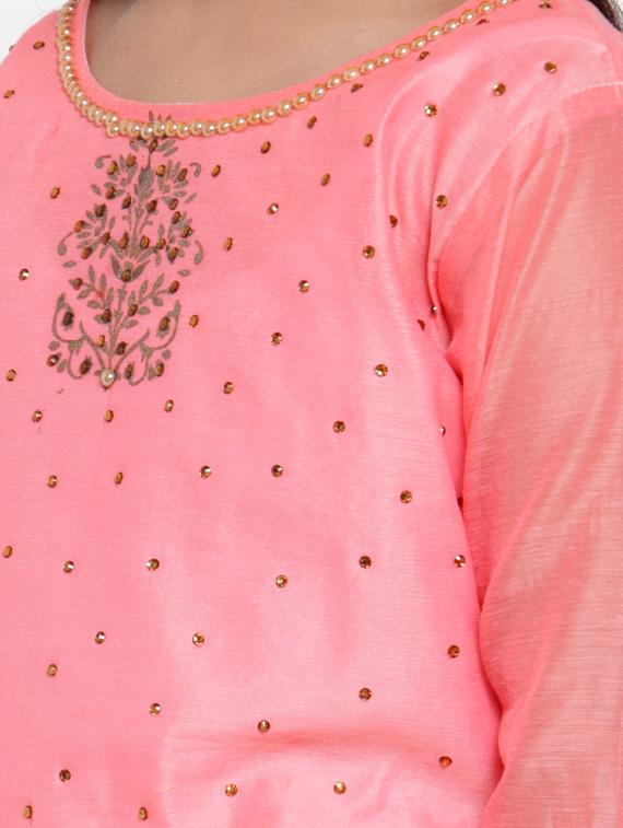 pink silk blend lehnga choli - 17173639 - Zoom Image - 4