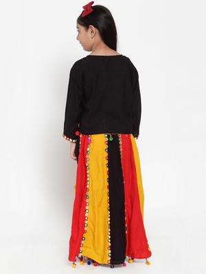 black rayon lehnga choli - 17173652 - Standard Image - 3