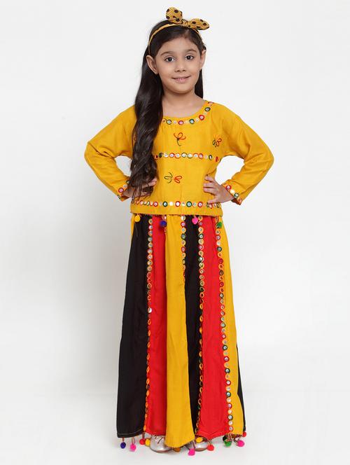 yellow rayon lehnga choli - 17173653 - Standard Image - 1