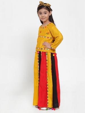 yellow rayon lehnga choli - 17173653 - Standard Image - 2