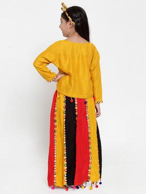 yellow rayon lehnga choli - 17173653 - Standard Image - 3