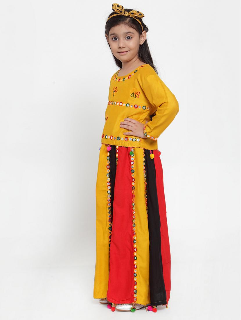 yellow rayon lehnga choli - 17173653 - Zoom Image - 2