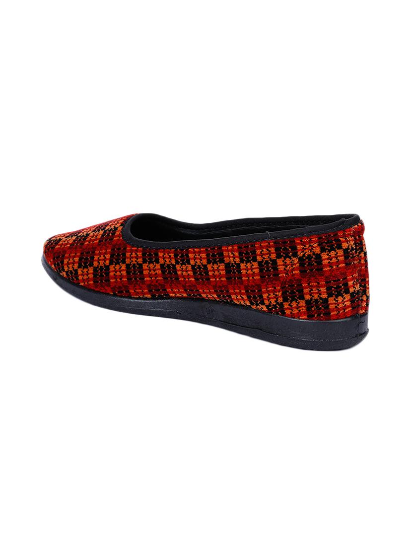 maroon velvet slip on ballerina - 17173681 - Zoom Image - 3