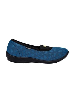 turquoise fabric slip on ballerina - 17173685 - Standard Image - 2