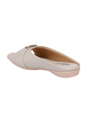 beige pu slippers flip flops - 17173721 - Standard Image - 3