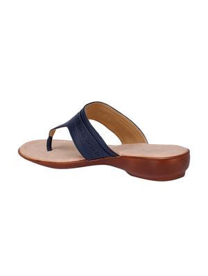 blue pu slippers flip flops - 17173722 - Standard Image - 3