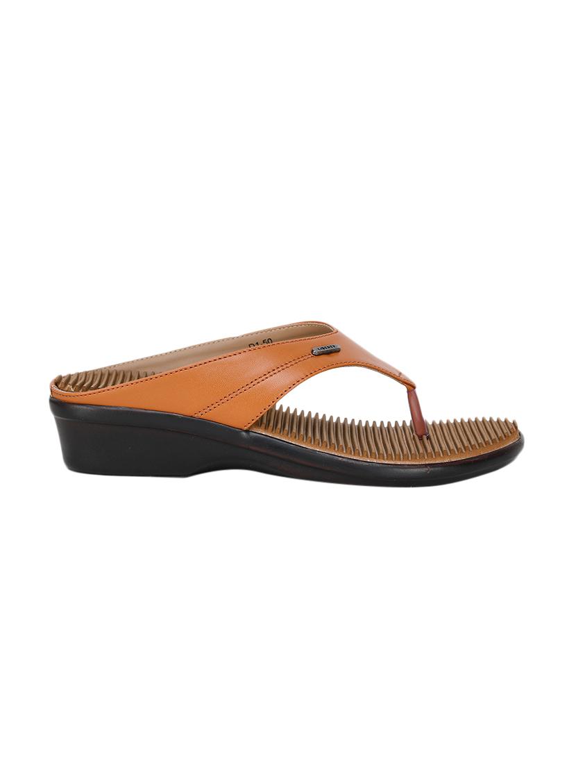 tan pu slippers flip flops - 17173736 - Zoom Image - 2