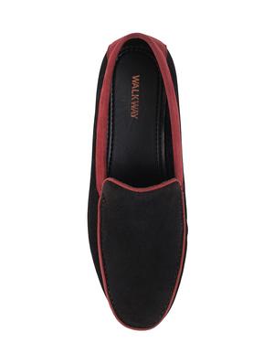 black synthetic slip on loafers - 17173783 - Standard Image - 4