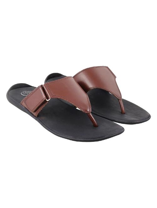 brown leather flip flops - 17174024 - Standard Image - 1