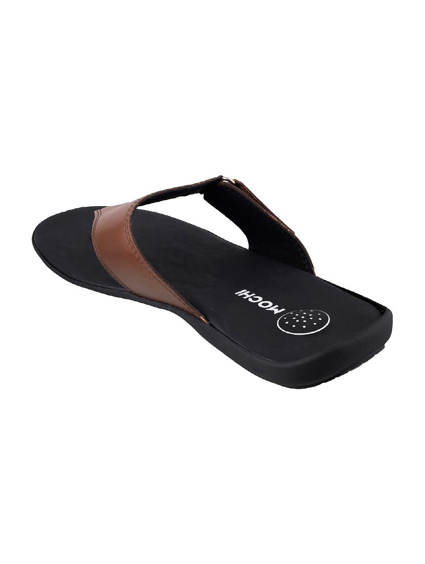 brown leather flip flops - 17174024 - Zoom Image - 2