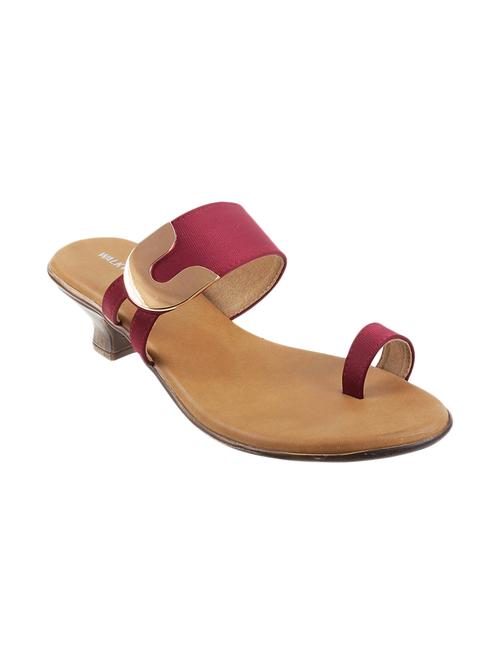 maroon slip on sandals - 17174756 - Standard Image - 1