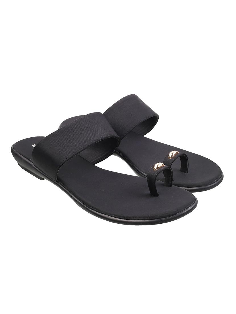 black slip on sandals - 17174849 - Zoom Image - 1