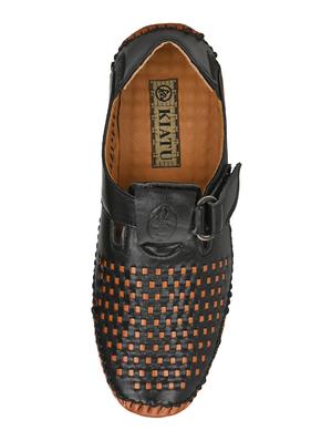 black slip on sandals - 17175053 - Standard Image - 4