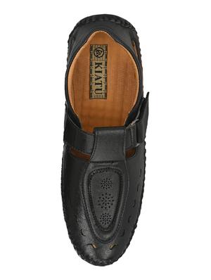 black slip on sandals - 17175083 - Standard Image - 4