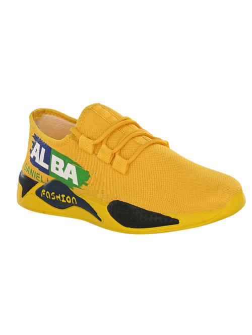 yellow lace up sport shoes - 17175104 - Standard Image - 1
