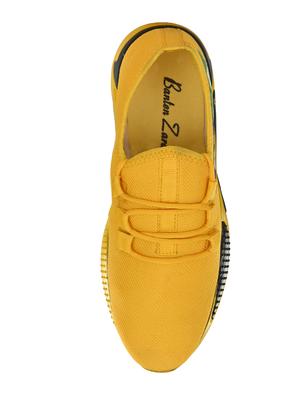 yellow lace up sport shoes - 17175104 - Standard Image - 4
