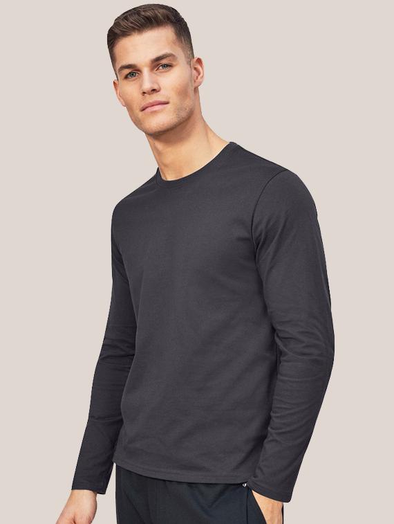 grey solid t-shirt - 17175408 - Zoom Image - 1