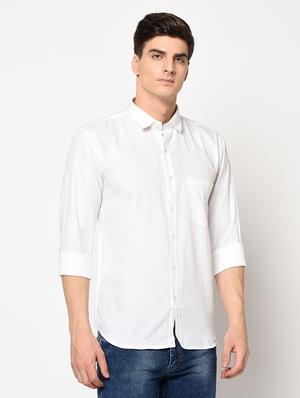 white self design casual shirt - 17175553 - Standard Image - 2