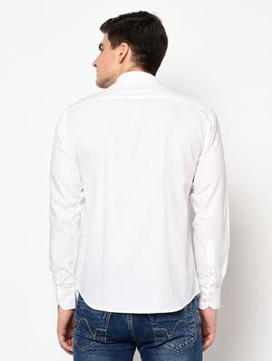white self design casual shirt - 17175553 - Standard Image - 3