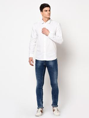 white self design casual shirt - 17175553 - Standard Image - 4