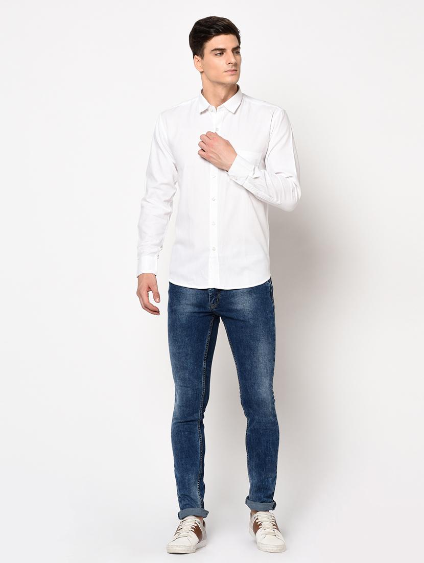 white self design casual shirt - 17175553 - Zoom Image - 4