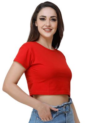 round neck crop tee - 17175956 - Standard Image - 2