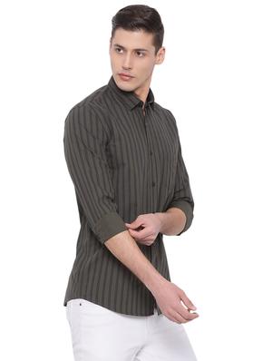 green striped casual shirt - 17176105 - Standard Image - 2