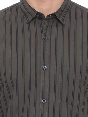 green striped casual shirt - 17176105 - Standard Image - 5