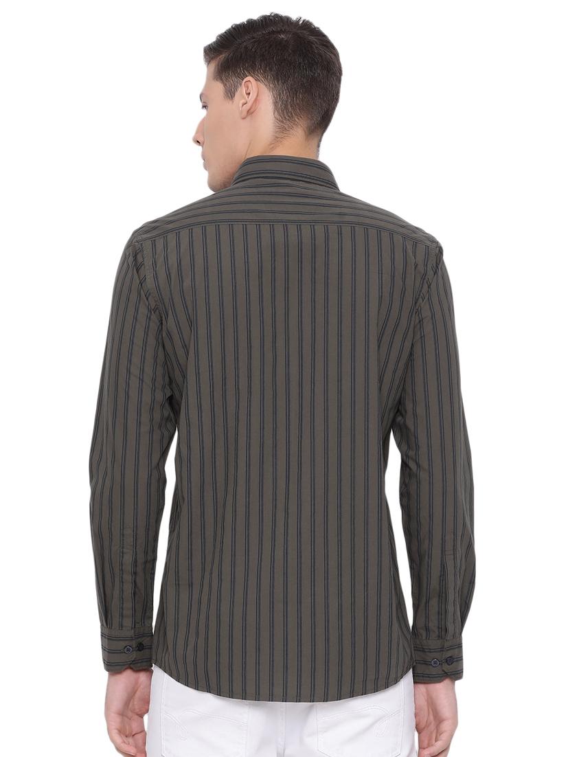 green striped casual shirt - 17176105 - Zoom Image - 3