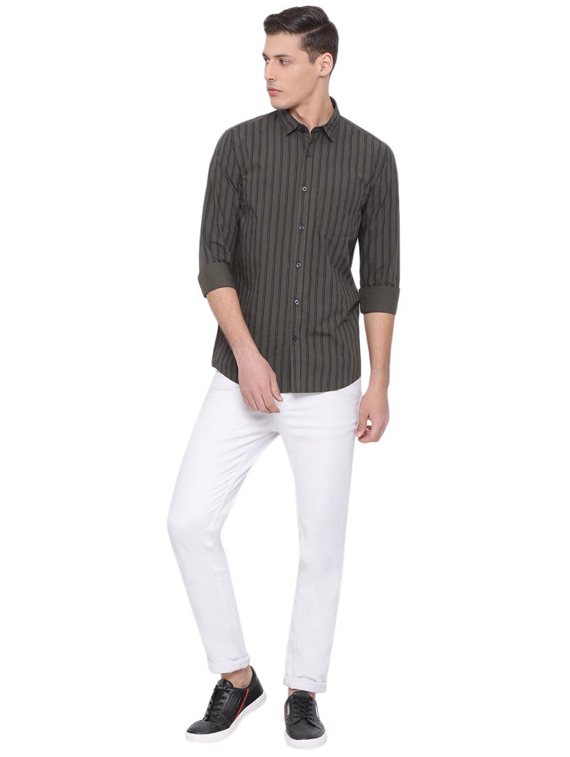 green striped casual shirt - 17176105 - Zoom Image - 4