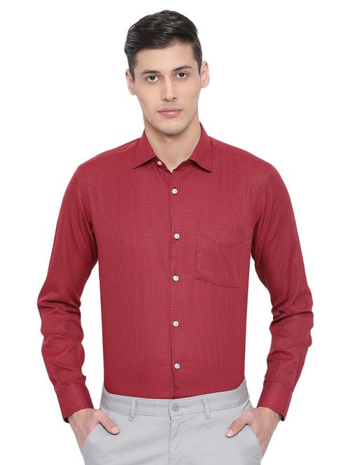 red self design casual shirt - 17176146 - Very Small Image - 1