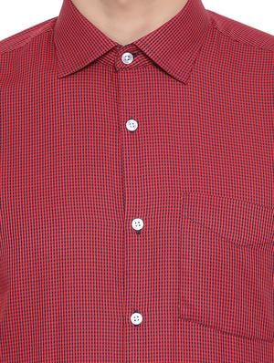 red self design casual shirt - 17176146 - Standard Image - 5